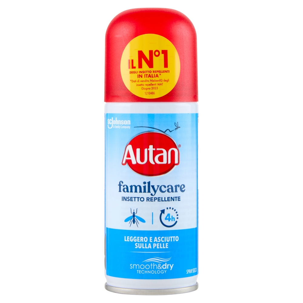 Autan Family Care Spray Secco Insetto Repellente e Antizanzare, 100 ml